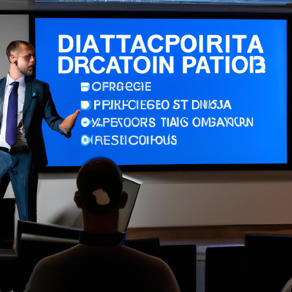 A DPO educating employees on the importance of data protection and GDPR compliance.